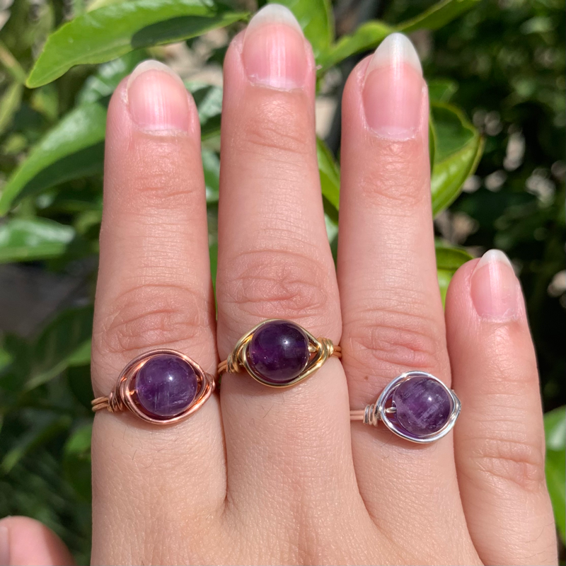 Amethyst clearance wire ring