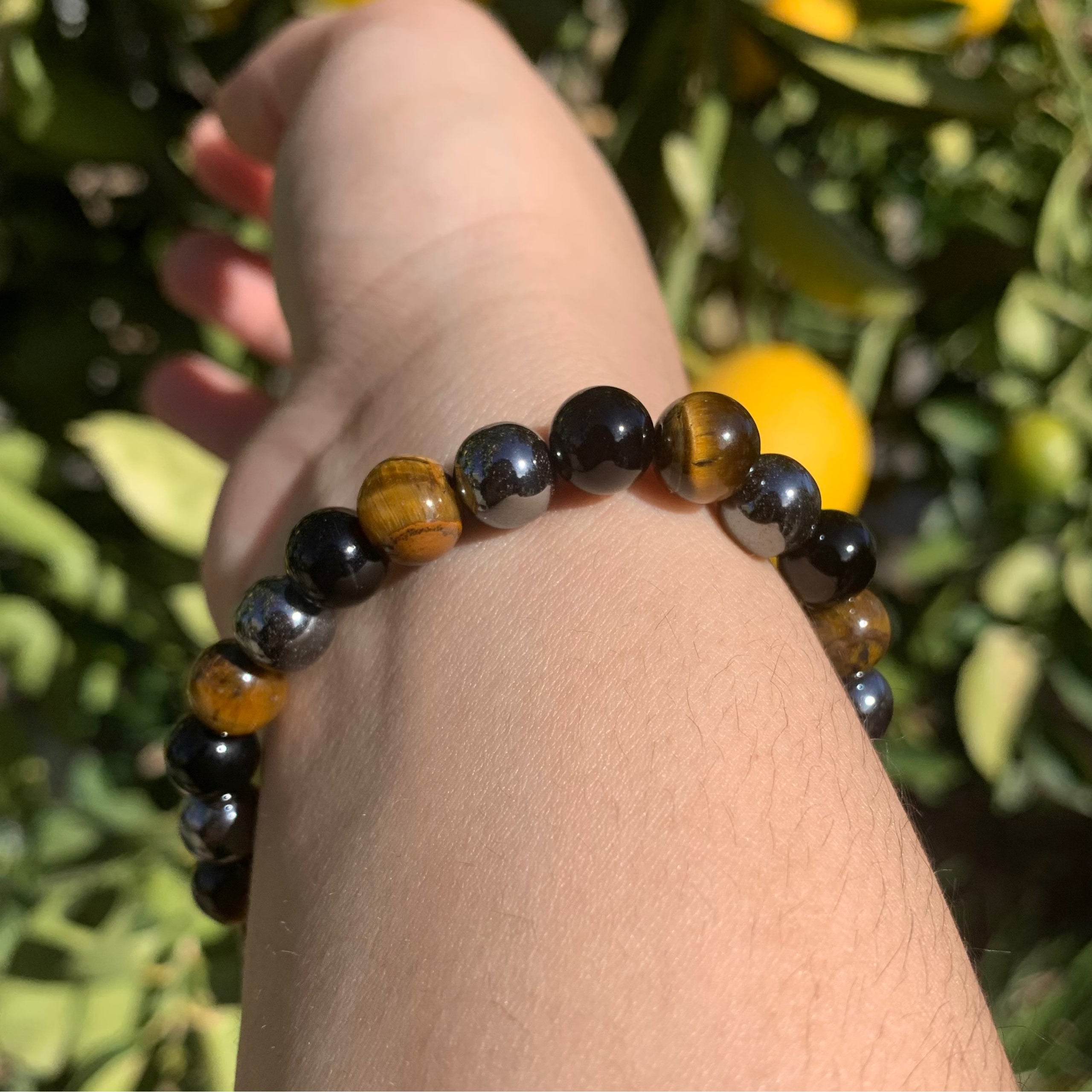 Tigers eye with hematite store